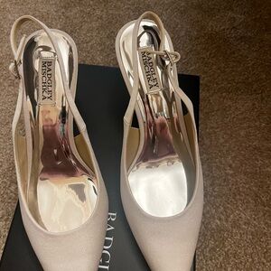 Badgley Mischka Pearl Heel Slingbacks